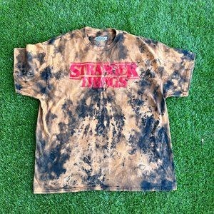 Stranger Things T Shirt Bleached Size XL